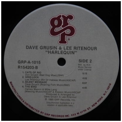 DAVE GRUSIN & LEE RITENOUR - HARLEQUIN (VDE-NUEVO/SELLADO) | VINILO