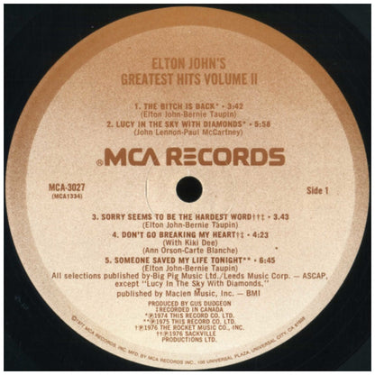 ELTON JOHN - GREATEST HITS VOL II | VINILO USADO