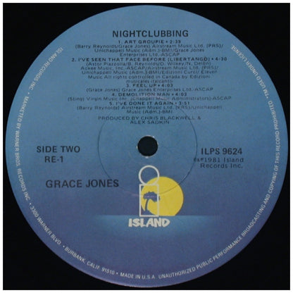 GRACE JONES - NIGHTCLUBBING | VINILO USADO