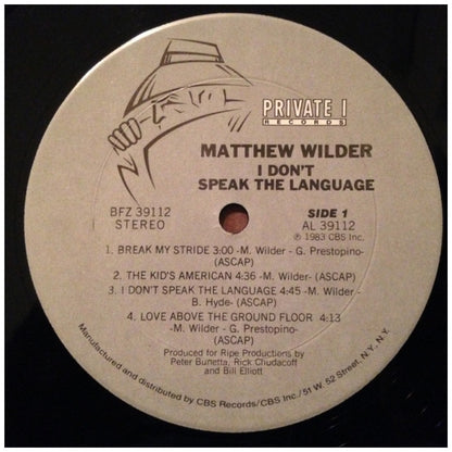 MATHEW WILDER - I DON'T SPEAK THE LANGUAJE | VINILO USADO