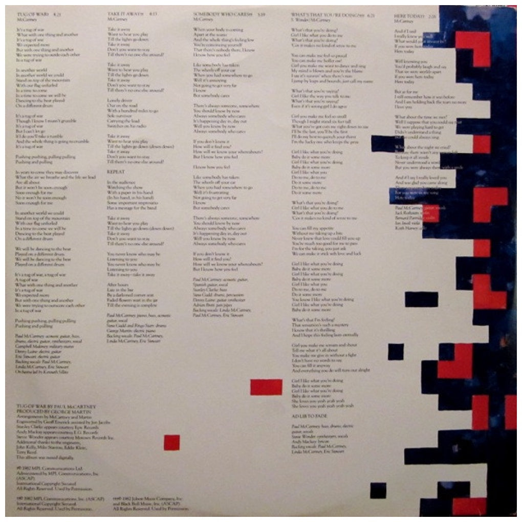 PAUL McCARTNEY - TUG OF WAR | VINILO USADO
