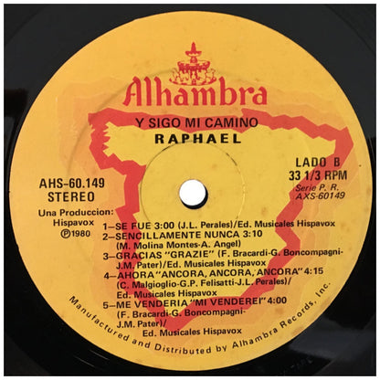 RAPHAEL - Y…SIGO MI CAMINO | VINILO USADO