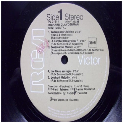 RICHARD CLAYDERMAN - SENTIMENTAL | VINILO USADO