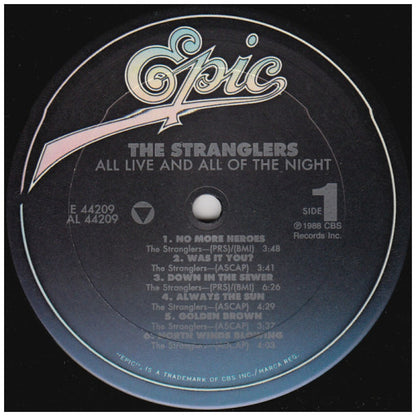 STRANGLERS - ALL LIVE AND ALL OF THE NIGHT | VINILO USADO