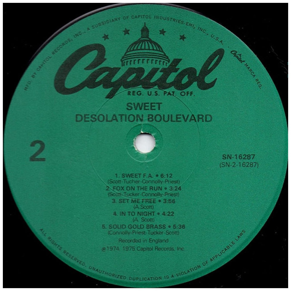 SWEET - DESOLATION BOULEVARD (USA VERSION) | VINILO USADO