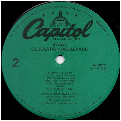 SWEET - DESOLATION BOULEVARD (USA VERSION) | VINILO USADO