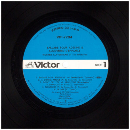 RICHARD CLAYDERMAN - BALLADE POUR ADELINE & SOUVENIRS D'ENFANCE (MADE IN JAPAN) | VINILO USADO