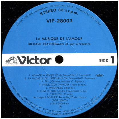 RICHARD CLAYDERMAN - LA MUSIQUE D'AMOUR (MADE IN JAPAN) | VINILO USADO