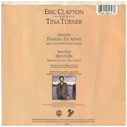 ERIC CLAPTON With TINA TURNER - TEARING US APART | 7" SINGLE USADO