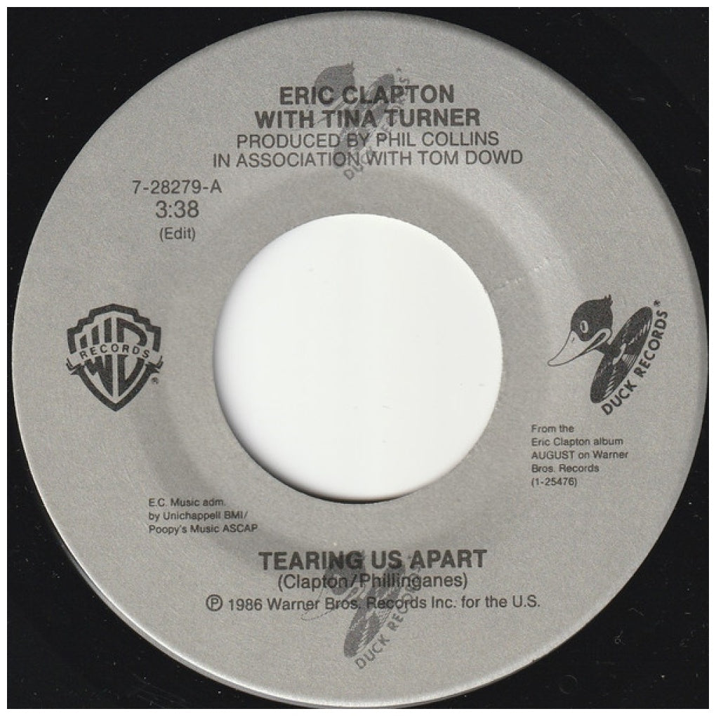 ERIC CLAPTON With TINA TURNER - TEARING US APART | 7" SINGLE USADO