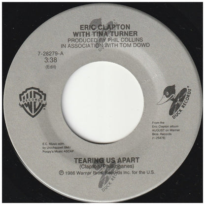 ERIC CLAPTON With TINA TURNER - TEARING US APART | 7" SINGLE USADO