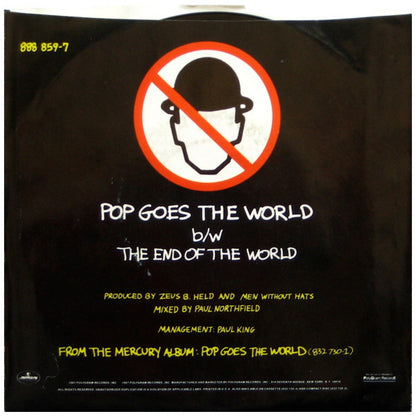 MEN WITHOUT HATS - POP GOES THE WORLD | 7" SINGLE USADO