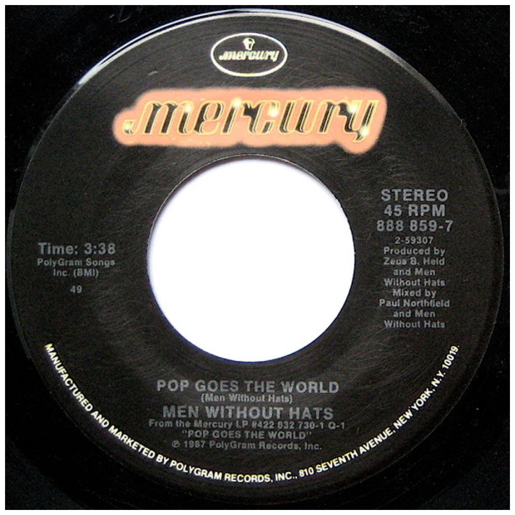 MEN WITHOUT HATS - POP GOES THE WORLD | 7" SINGLE USADO