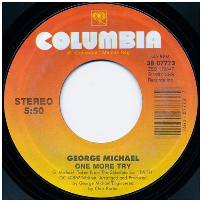 GEORGE MICHAEL - ONE MORE TRY | 7" SINGLE USADO