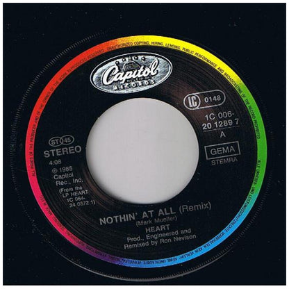 HEART - NOTHIN' AT ALL | 7" SINGLE USADO