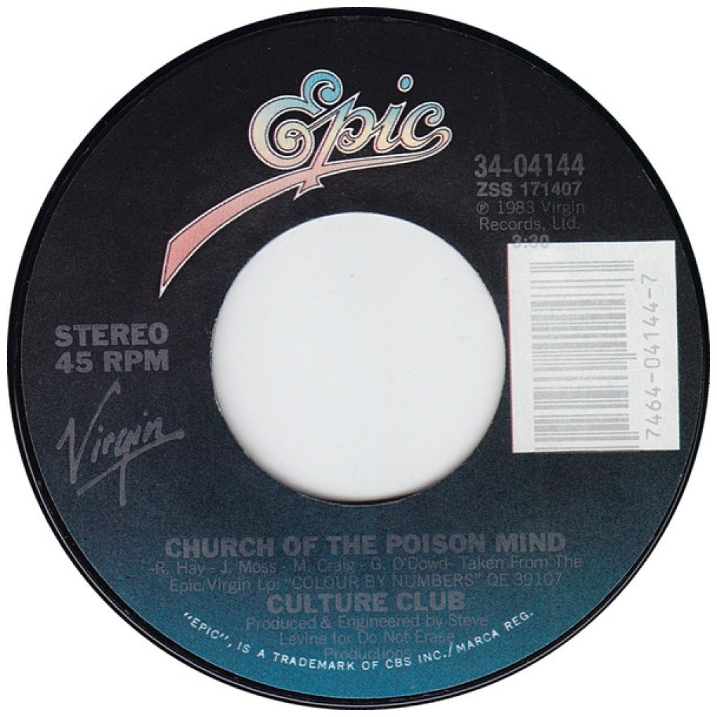 CULTURE CLUB - CHURCH OF THE POISON MIND | 7" SINGLE USADO