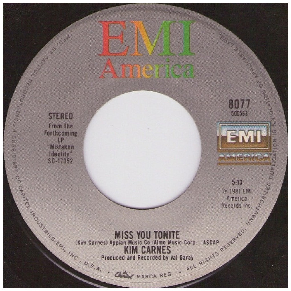 KIM CARNES - BETTE DAVIS EYES | 7" SINGLE USADO