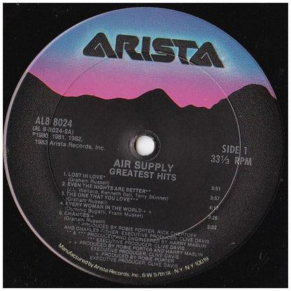 AIR SUPPLY - GREATEST HITS | VINILO USADO