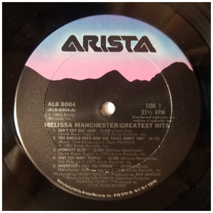 MELISSA MANCHESTER - GREATEST HITS | VINILO USADO