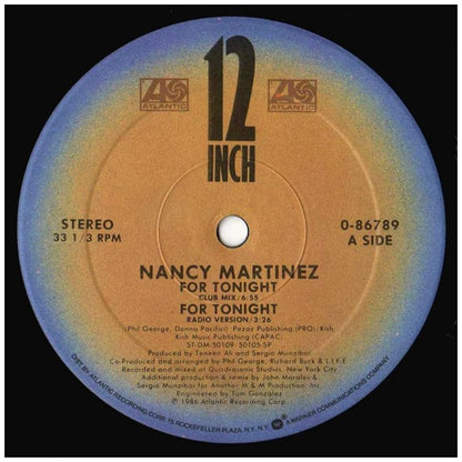NANCY MARTINEZ - FOR TONIGHT | 12" MAXI SINGLE VINILO USADO
