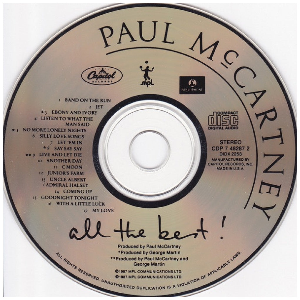 PAUL McCARTNEY - ALL THE BEST | CD