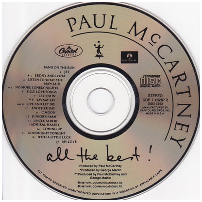 PAUL McCARTNEY - ALL THE BEST | CD