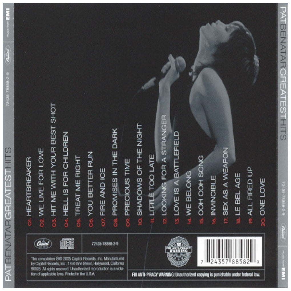 PAT BENATAR - GREATEST HITS | CD USADO