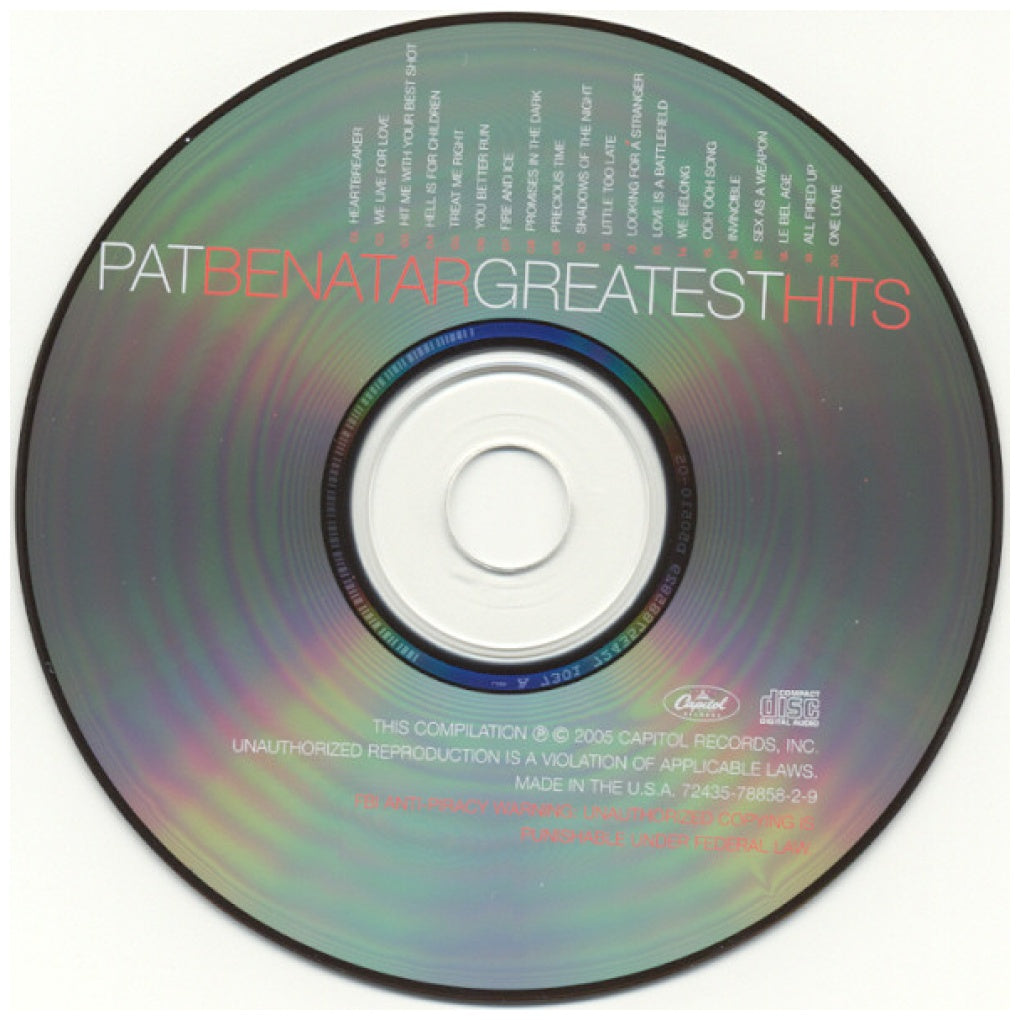 PAT BENATAR - GREATEST HITS | CD USADO