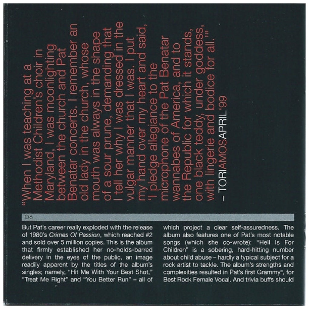 PAT BENATAR - GREATEST HITS | CD USADO