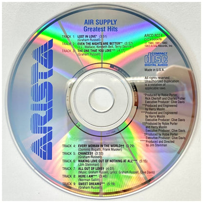 AIR SUPPLY - GREATEST HITS | CD USADO