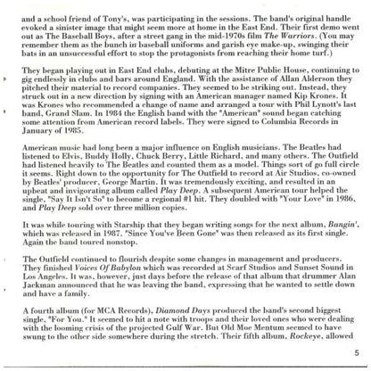 OUTFIELD - BIG INNINGS: THE BEST | CD USADO