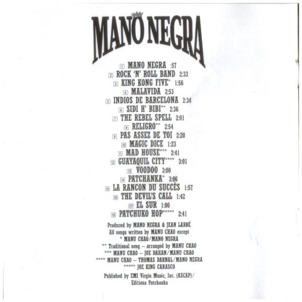MANO NEGRA - PUTA'S FEVER | CD USADO