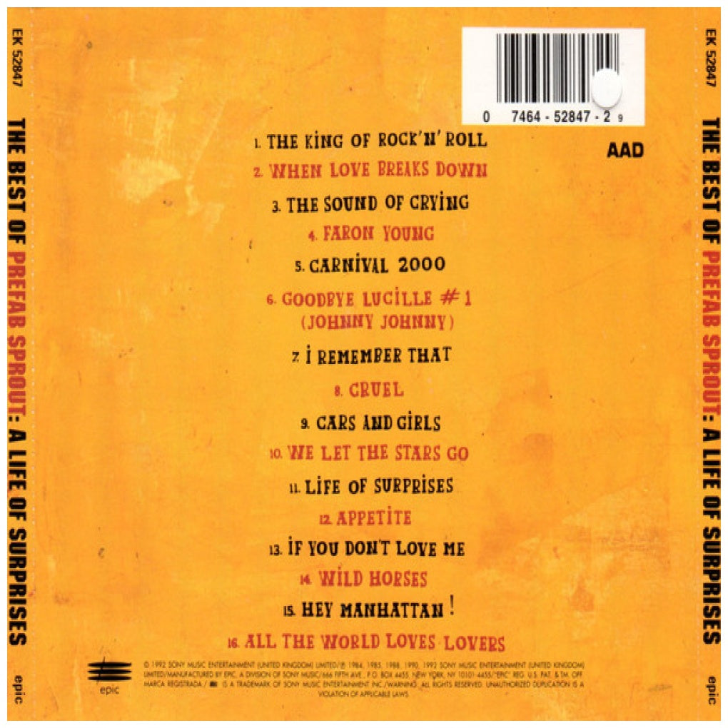 PREFAB SPROUT - A LIFE OF SURPRISES: THE BEST | CD USADO