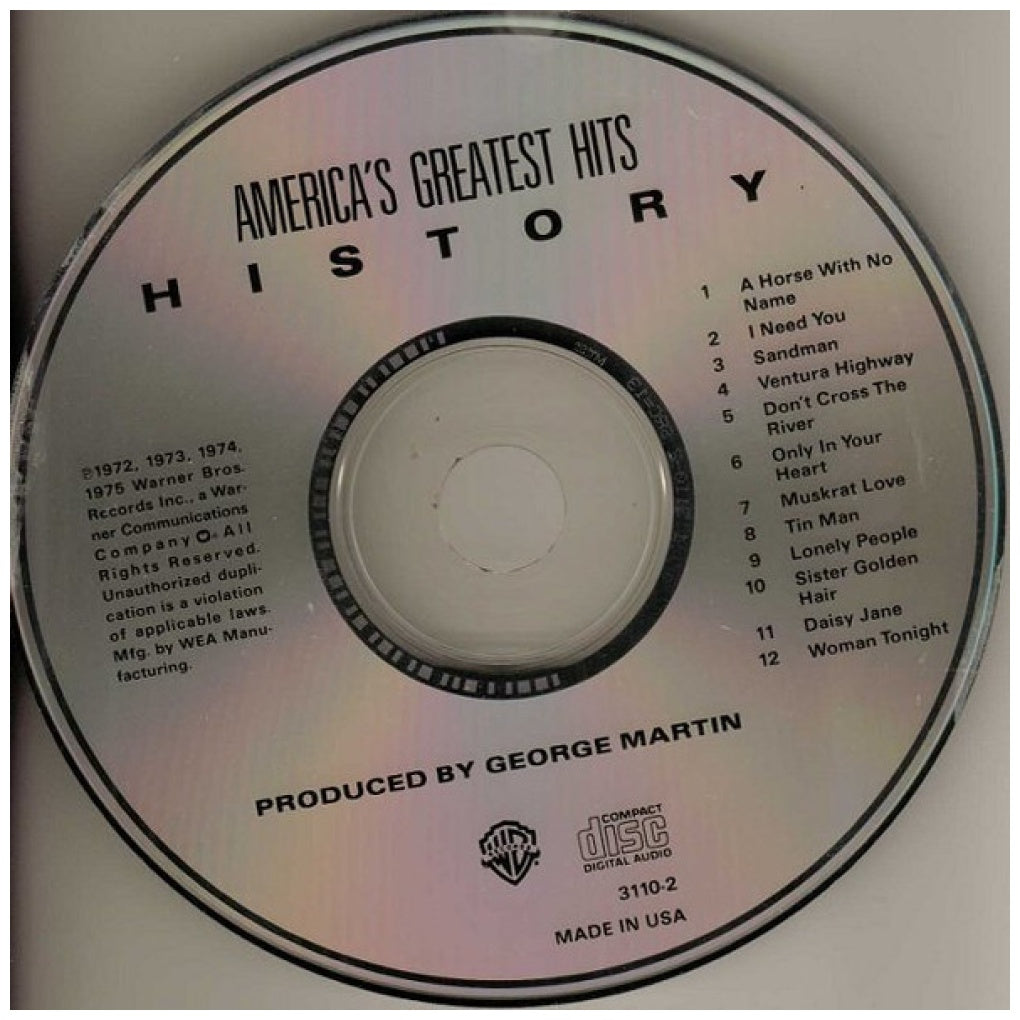 AMERICA - HISTORY: GREATEST HITS | CD USADO