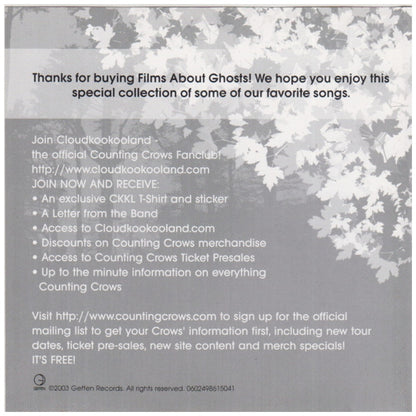 COUNTING CROWS - FILMS ABOUT GHOST: THE BEST OF | CD USADO