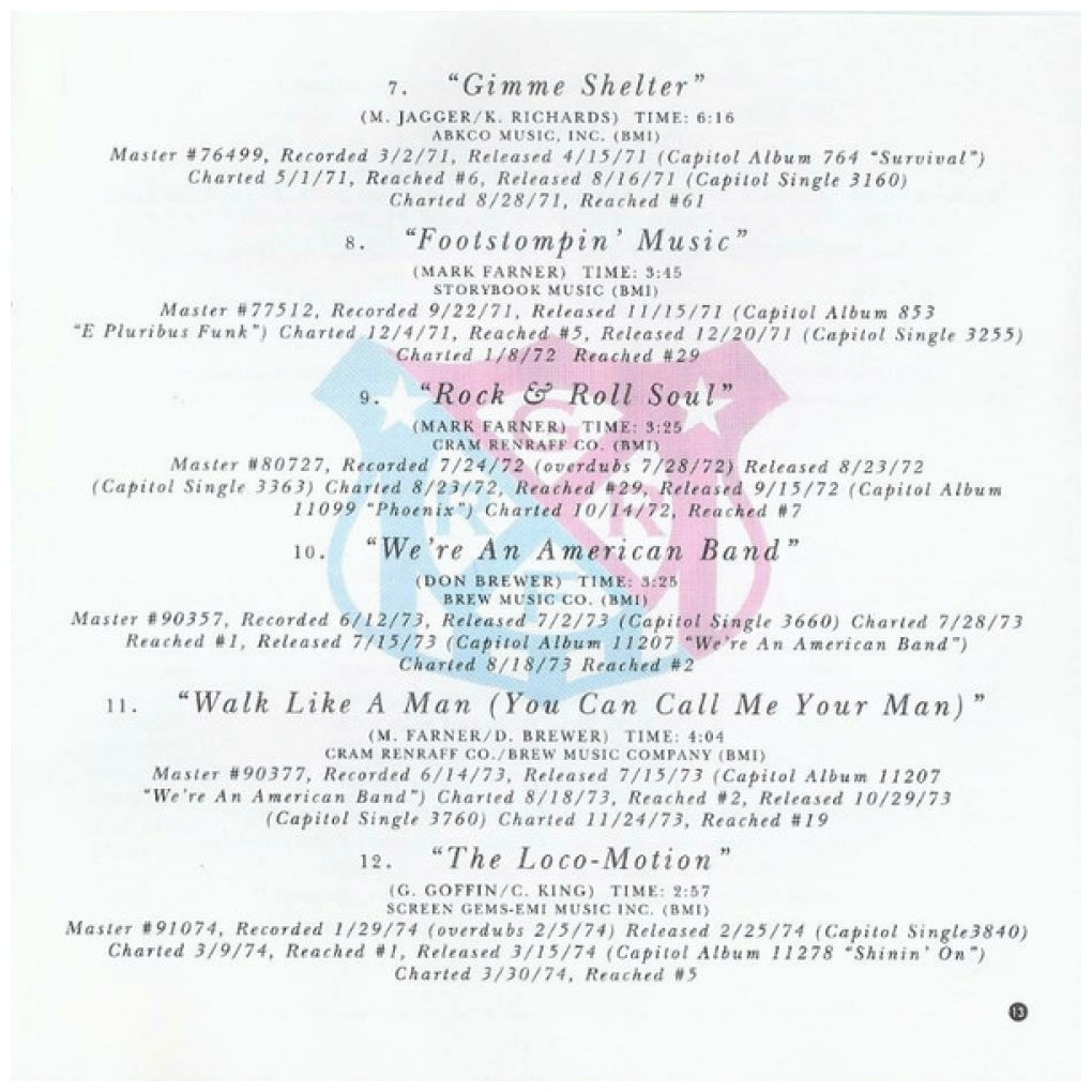 GRAND FUNK RAILROAD - CAPITOL COLLECTORS SERIES | CD USADO