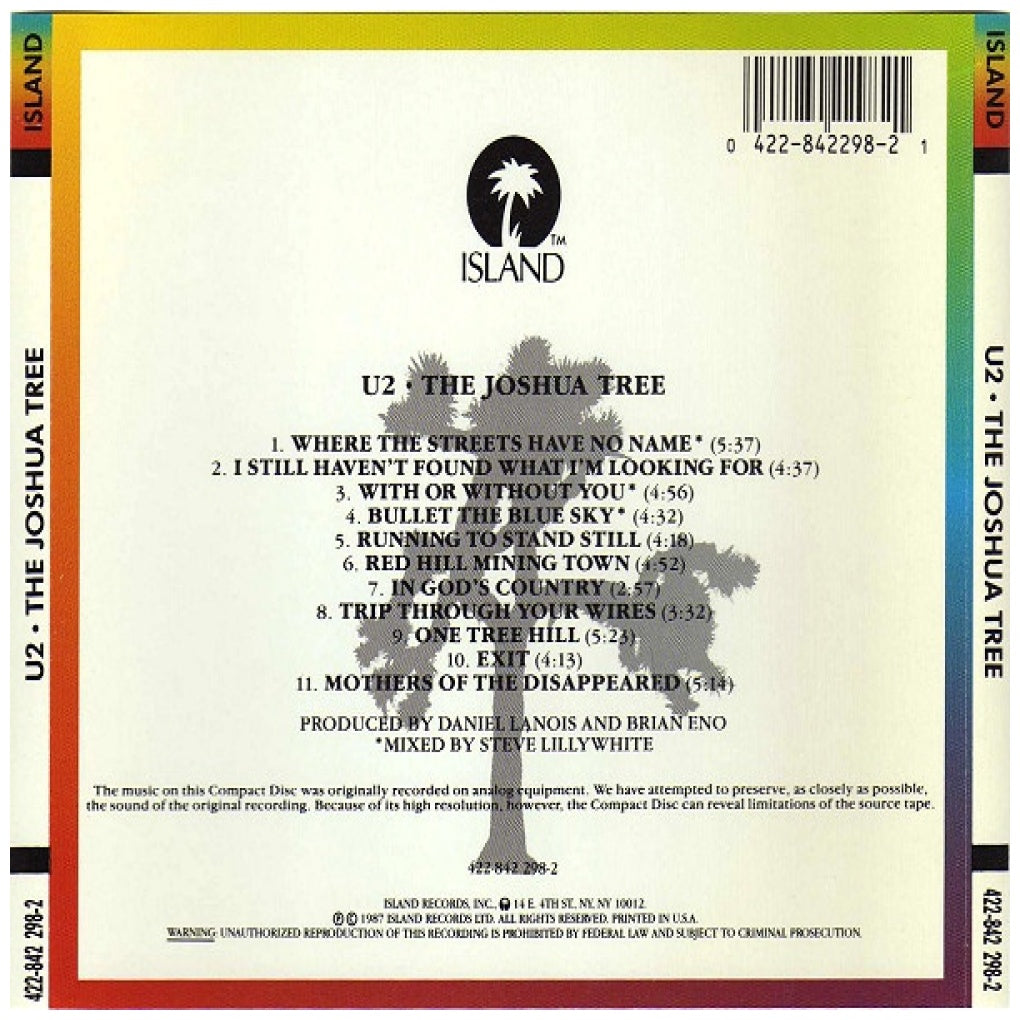 U2  - THE JOSHUA TREE | CD USADO