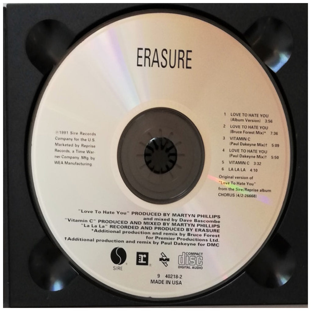 ERASURE - LOVE TO HATE YOU | CD SINGLE USADO