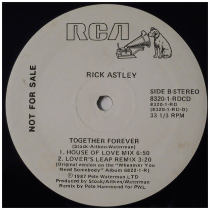 RICK ASTLEY - TOGETHER FOREVER | 12" MAXI SINGLE VINILO USADO