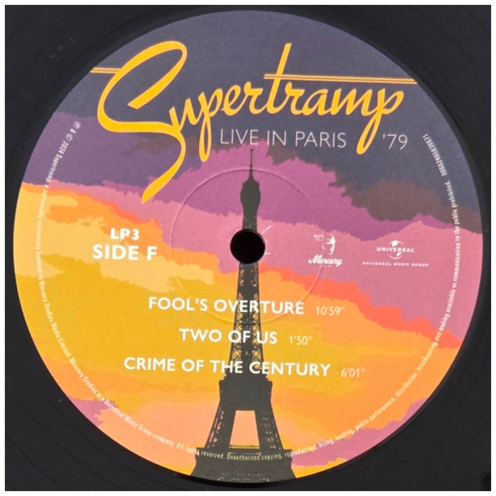 SUPERTRAMP - LIVE IN PARIS '79 (3LP) (2025) | VINILO