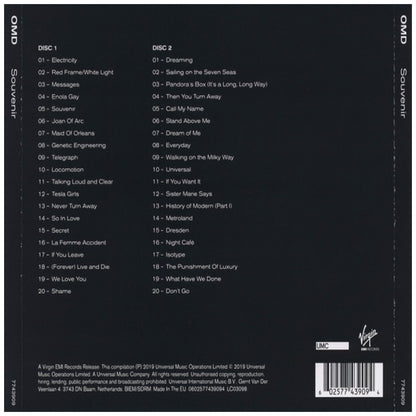 ORCHESTRAL MANOEUVRES IN THE DARK - SOUVENIR: THE SINGLES (2CD) | CD