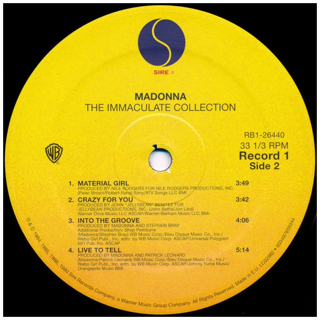 MADONNA - INMACULATE COLLECTION (2LP) | VINILO
