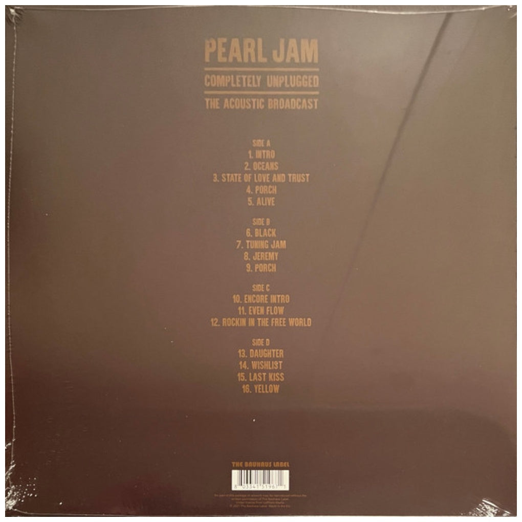 PEARL JAM - COMPLETELY UNPLUGGED (2LP) (RED VINYL)  | VINILO
