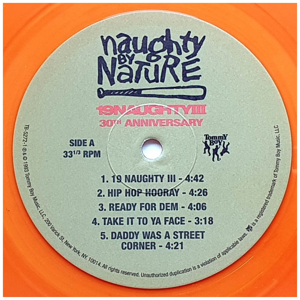 NAUGHTY BY NATURE - 19 NAUGHTY III - 30TH ANNIVERSARY (2LP) (ORANGE VINYL) | VINILO