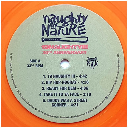 NAUGHTY BY NATURE - 19 NAUGHTY III - 30TH ANNIVERSARY (2LP) (ORANGE VINYL) | VINILO