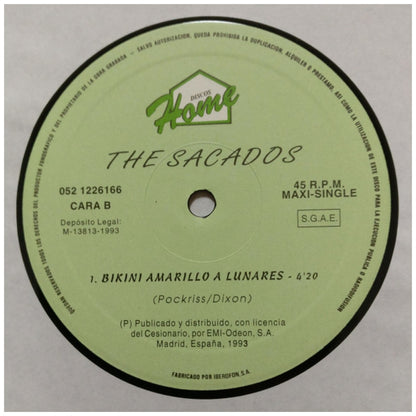 THE SACADOS - MAMBO JAMBO/BIKINI A LUNARES AMARILLO | 12" MAXI SINGLE VINILO USADO