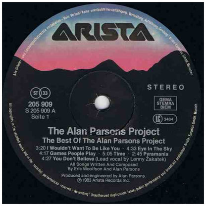 ALAN PARSONS PROJECT - THE BEST OF | VINILO USADO