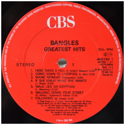 BANGLES - GREATEST HITS | VINILO USADO