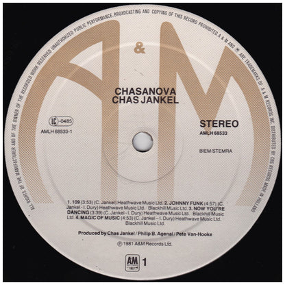 CHAS JANKEL - CHASANOVA | VINILO USADO