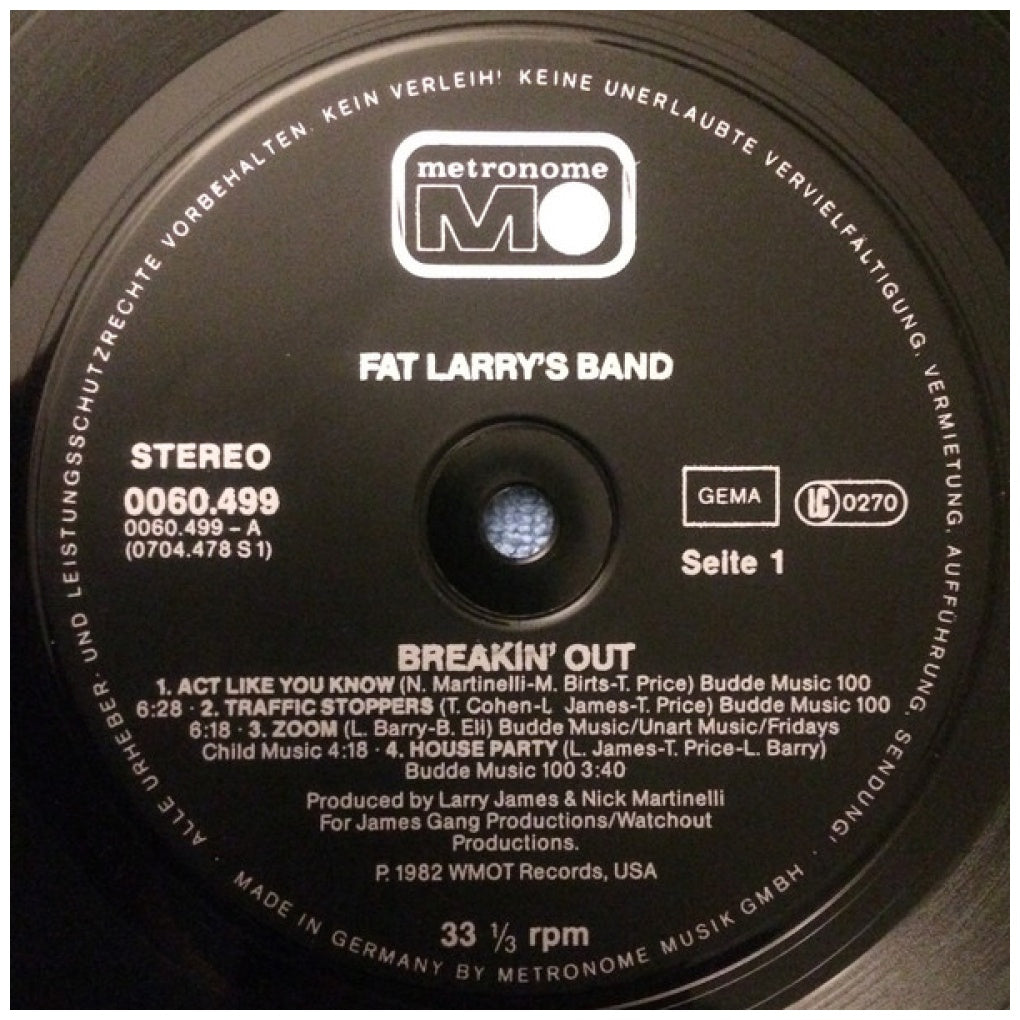 FAT LARRY'S BAND - BREAKIN OUT | VINILO USADO